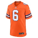Zennovawear Men's Denver Broncos P.J. Locke III Orange Mile High Collection 1977 Throwback Player Game Jersey