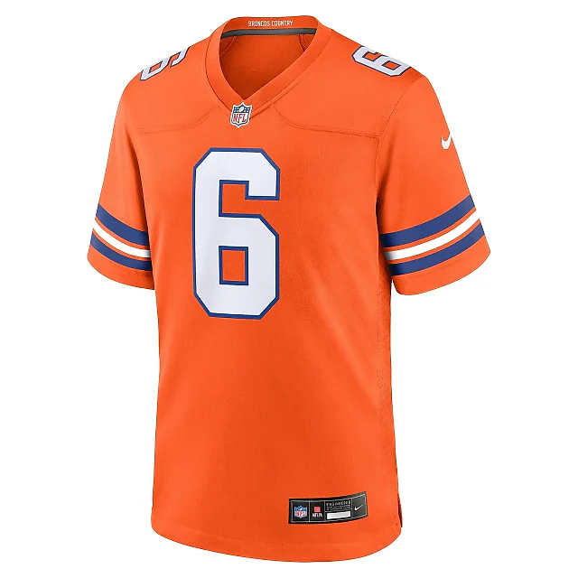 Zennovawear Men's Denver Broncos P.J. Locke III Orange Mile High Collection 1977 Throwback Player Game Jersey