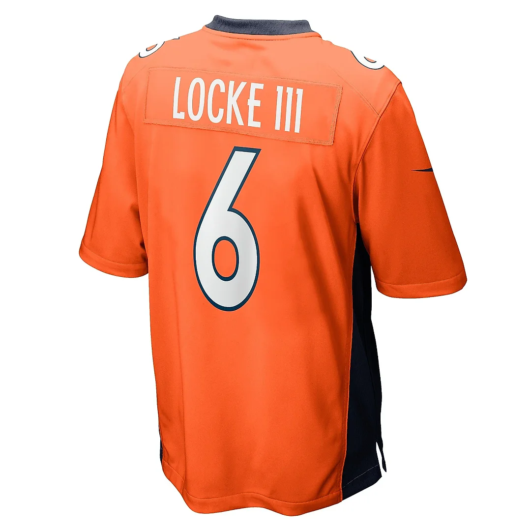 Zennovawear Men's Denver Broncos P.J. Locke Orange Game Player Jersey