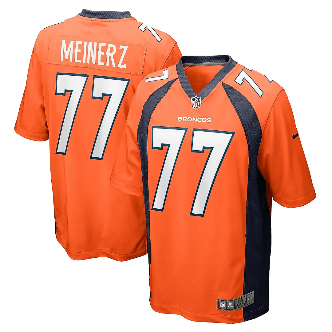 Zennovawear Men's Denver Broncos Quinn Meinerz Orange Game Jersey