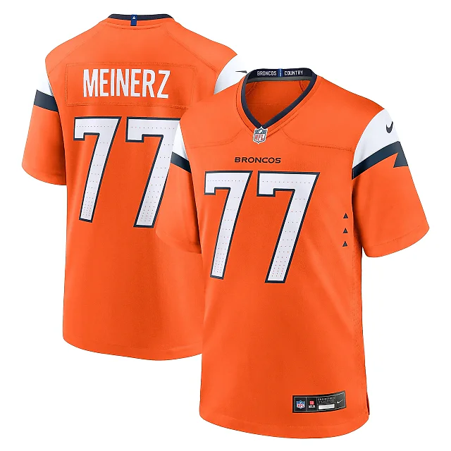 Zennovawear Men's Denver Broncos Quinn Meinerz Orange Team Game Jersey