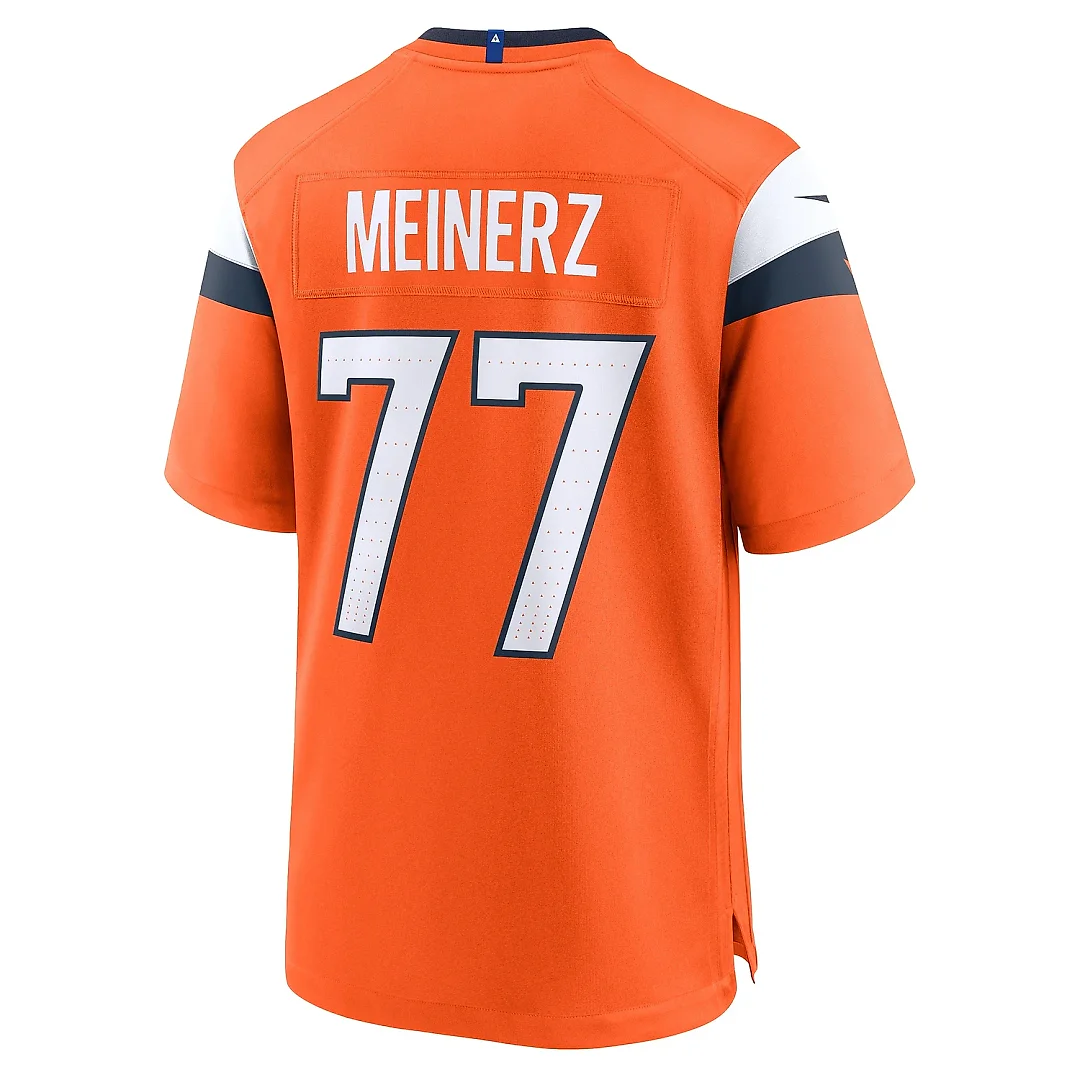 Zennovawear Men's Denver Broncos Quinn Meinerz Orange Team Game Jersey