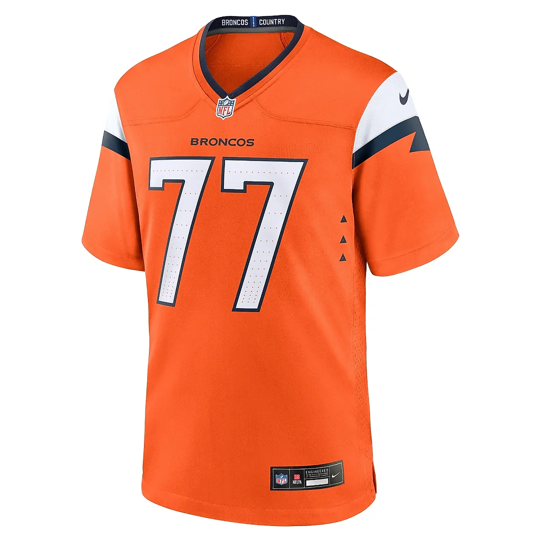 Zennovawear Men's Denver Broncos Quinn Meinerz Orange Team Game Jersey