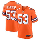 Zennovawear Men's Denver Broncos Randy Gradishar Orange Mile High Collection 1977 Throwback Retired Player Game Jersey