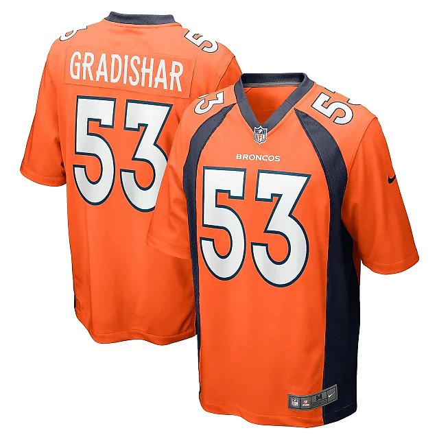 Zennovawear Men's Denver Broncos Randy Gradishar Orange Retired Player Game Jersey