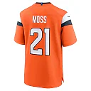 Zennovawear Men's Denver Broncos Riley Moss Orange Team Game Jersey