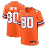 Zennovawear Men's Denver Broncos Rod Smith Orange Mile High Collection 1977 Throwback Retired Player Game Jersey