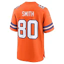 Zennovawear Men's Denver Broncos Rod Smith Orange Mile High Collection 1977 Throwback Retired Player Game Jersey