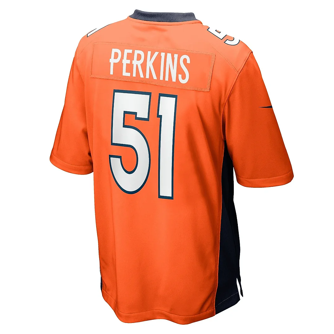 Zennovawear Men's Denver Broncos Ronnie Perkins Orange Game Jersey