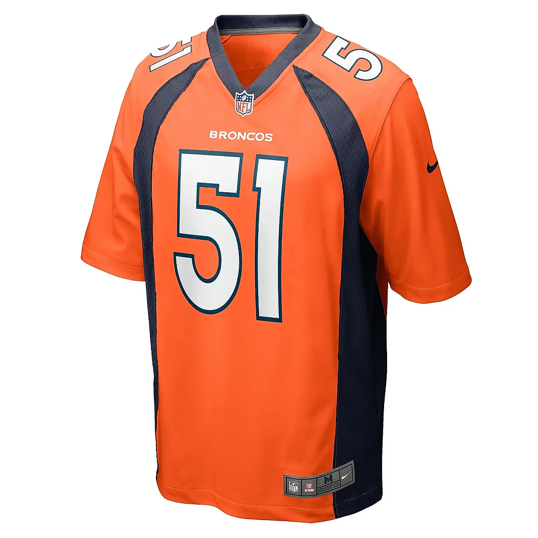 Zennovawear Men's Denver Broncos Ronnie Perkins Orange Game Jersey