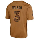 Zennovawear Men's Denver Broncos Russell Wilson Brown Salute To Service Limited Jersey
