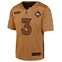 Zennovawear Men's Denver Broncos Russell Wilson Brown Salute To Service Limited Jersey