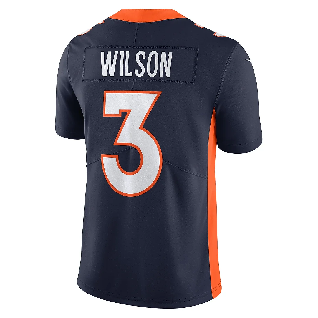 Zennovawear Men's Denver Broncos Russell Wilson Navy Vapor Untouchable Limited Jersey