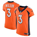 Zennovawear Men's Denver Broncos Russell Wilson Orange Vapor Elite Jersey