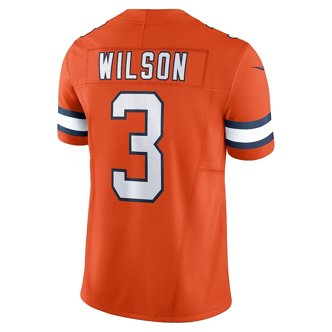 Zennovawear Men's Denver Broncos Russell Wilson Orange Vapor F.U.S.E. Limited Jersey