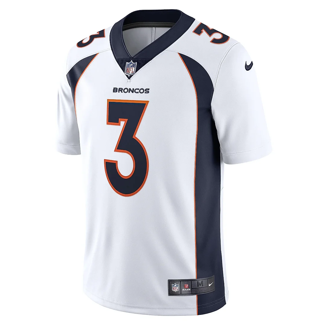 Zennovawear Men's Denver Broncos Russell Wilson White Team Vapor Limited Jersey
