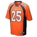 Zennovawear Men's Denver Broncos Samaje Perine Orange Game Player Jersey