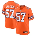 Zennovawear Men's Denver Broncos Tom Jackson Orange Mile High Collection 1977 Throwback Retired Player Game Jersey