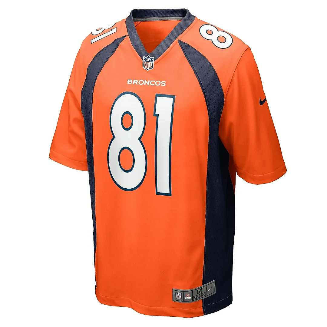 Zennovawear Men's Denver Broncos Tre'Quan Smith Orange Game Jersey