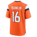 Zennovawear Men's Denver Broncos Troy Franklin Orange Team Game Jersey