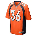 Zennovawear Men's Denver Broncos Tyler Badie Orange Team Game Jersey