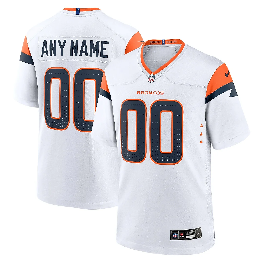 Zennovawear Men's Denver Broncos White Mile High Collection Custom Game Jersey
