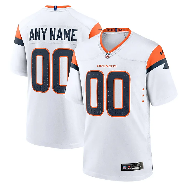 Zennovawear Men's Denver Broncos White Mile High Collection Custom Game Jersey