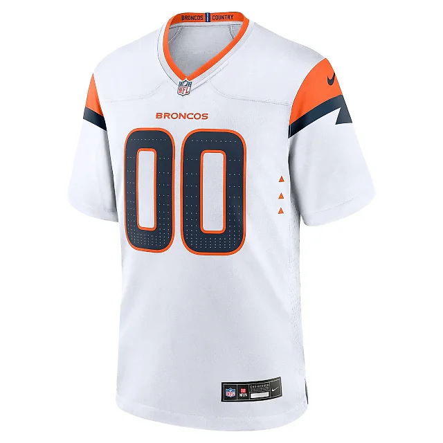 Zennovawear Men's Denver Broncos White Mile High Collection Custom Game Jersey