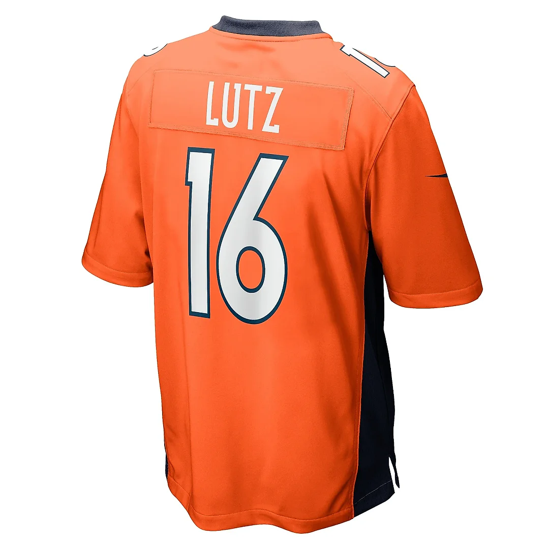 Zennovawear Men's Denver Broncos Wil Lutz Orange Game Jersey