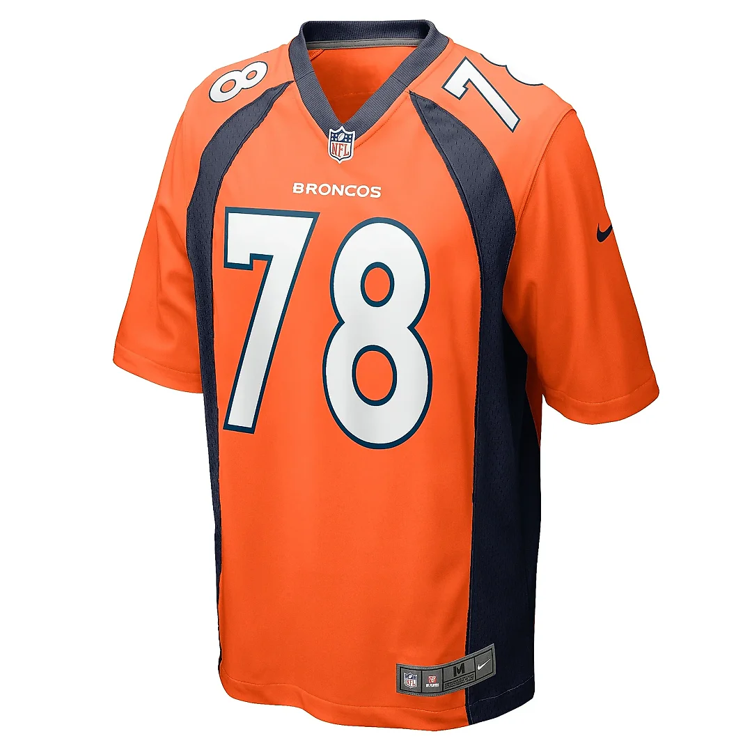 Zennovawear Men's Denver Broncos William Sherman Orange Team Game Jersey