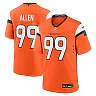 Zennovawear Men's Denver Broncos Zach Allen Orange Team Game Jersey