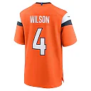 Zennovawear Men's Denver Broncos Zach Wilson Orange Team Game Jersey