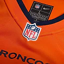 Zennovawear Men's Denver Broncos Zach Wilson Orange Team Game Jersey