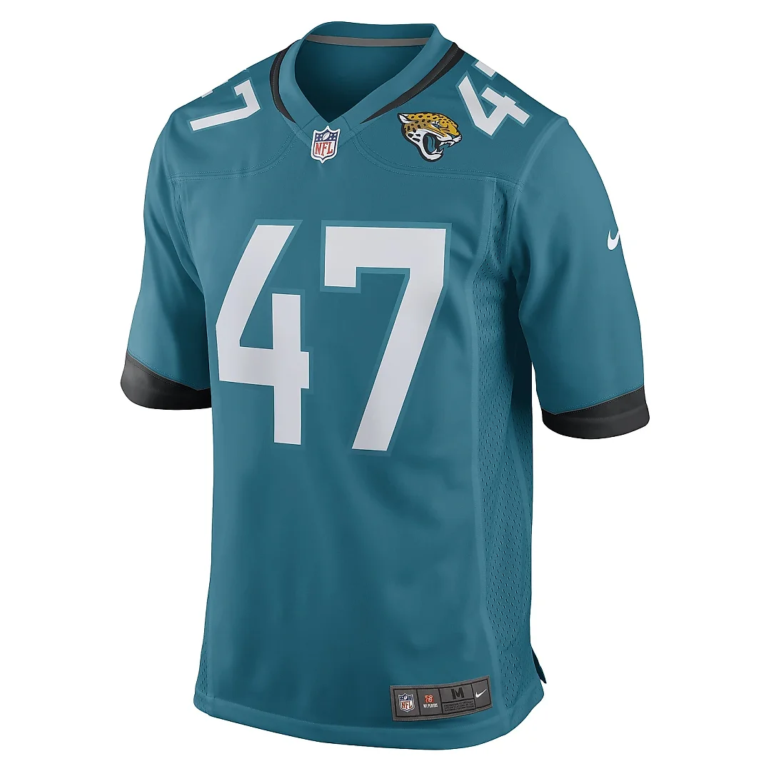 Zennovawear Men's De'Shaan Dixon Jacksonville Jaguars Teal Team Game Player Jersey
