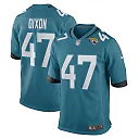 Zennovawear Men's De'Shaan Dixon Jacksonville Jaguars Teal Team Game Player Jersey