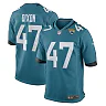 Zennovawear Men's De'Shaan Dixon Jacksonville Jaguars Teal Team Game Player Jersey