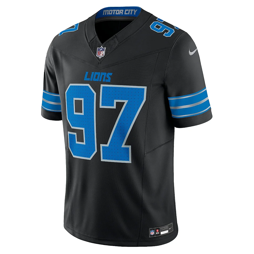 Zennovawear Men's Detroit Lions Aidan Hutchinson Black 2nd Alternate Vapor F.U.S.E. Limited Jersey