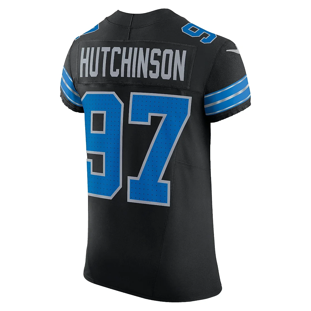 Zennovawear Men's Detroit Lions Aidan Hutchinson Black Alternate Vapor F.U.S.E. Elite Jersey