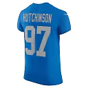 Zennovawear Men's Detroit Lions Aidan Hutchinson Blue Alternate Vapor F.U.S.E. Elite Jersey