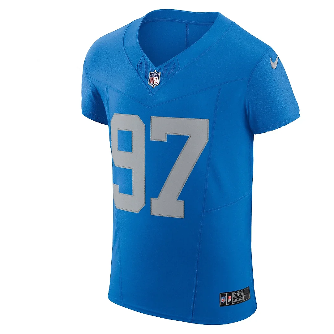 Zennovawear Men's Detroit Lions Aidan Hutchinson Blue Alternate Vapor F.U.S.E. Elite Jersey