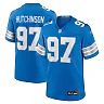 Zennovawear Men's Detroit Lions Aidan Hutchinson Blue Game Jersey