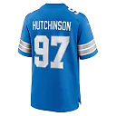 Zennovawear Men's Detroit Lions Aidan Hutchinson Blue Game Jersey