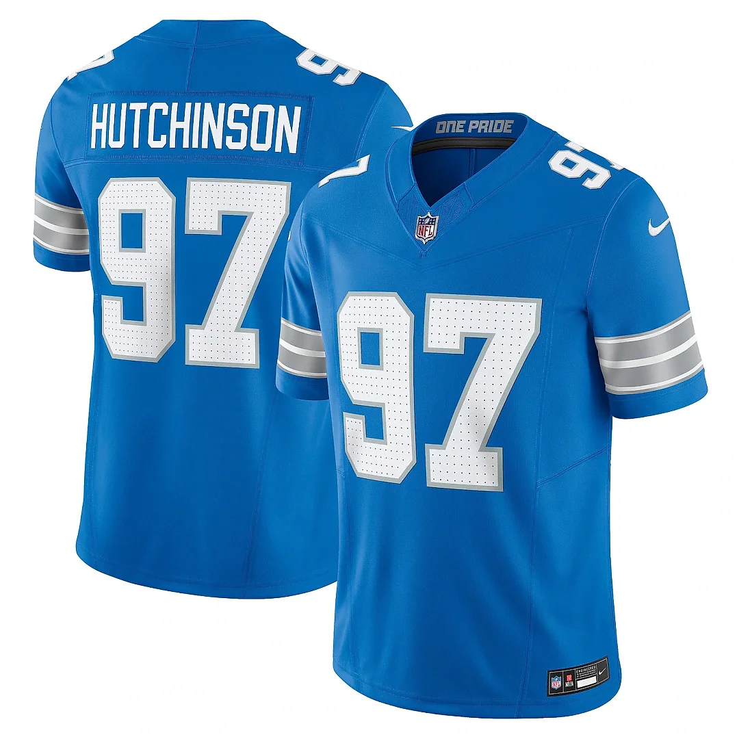 Zennovawear Men's Detroit Lions Aidan Hutchinson Blue Vapor F.U.S.E. Limited Jersey