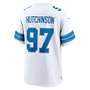 Zennovawear Men's Detroit Lions Aidan Hutchinson White Game Jersey