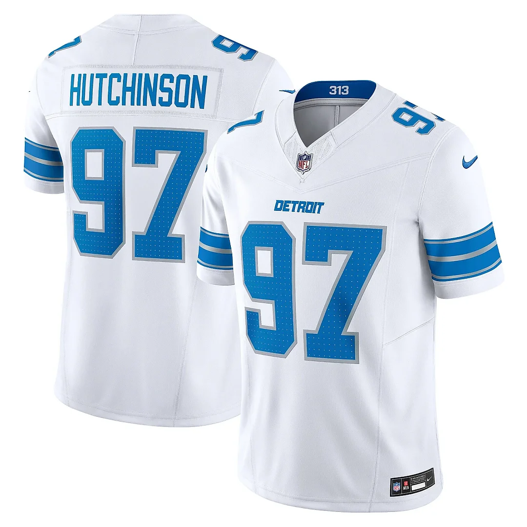 Zennovawear Men's Detroit Lions Aidan Hutchinson White Vapor F.U.S.E. Limited Jersey