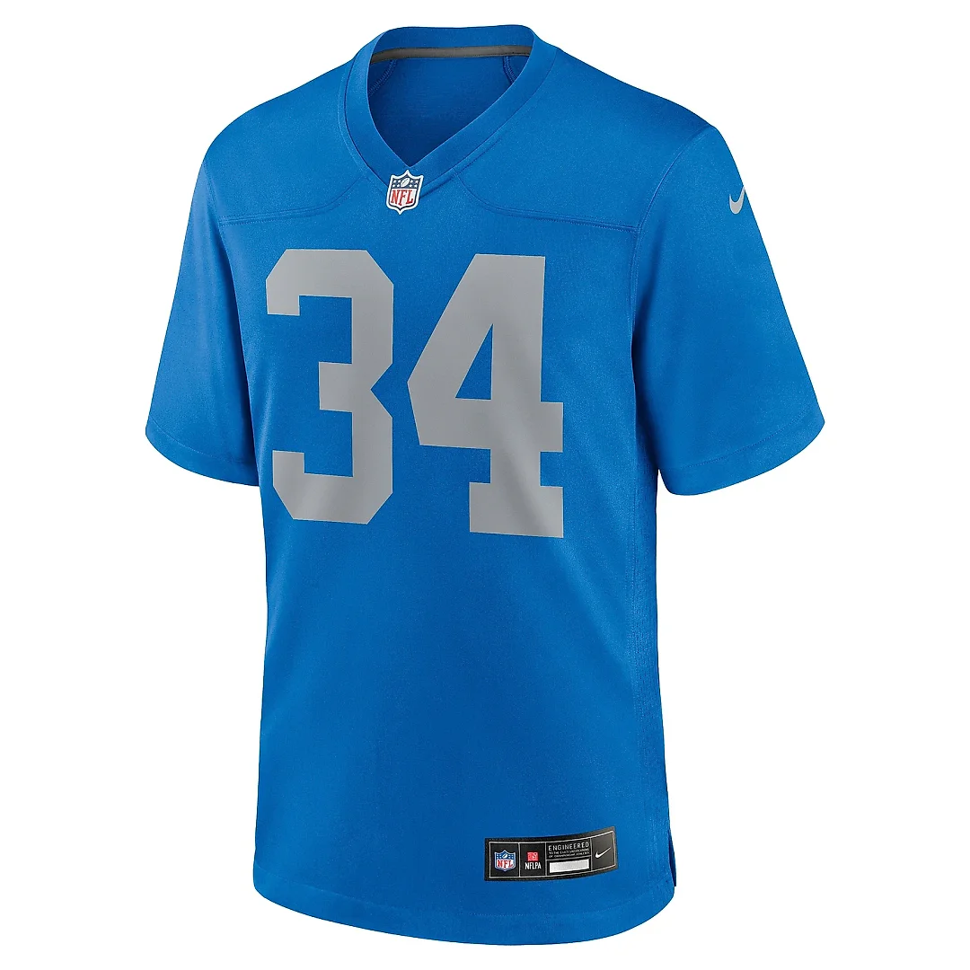 Zennovawear Men's Detroit Lions Alex Anzalone Blue Alternate Game Jersey