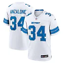 Zennovawear Men's Detroit Lions Alex Anzalone White White Game Jersey