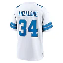 Zennovawear Men's Detroit Lions Alex Anzalone White White Game Jersey