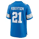Zennovawear Men's Detroit Lions Amik Robertson Blue Game Jersey
