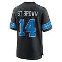 Zennovawear Men's Detroit Lions Amon-Ra St. Brown Black 2nd Alternate Game Jersey